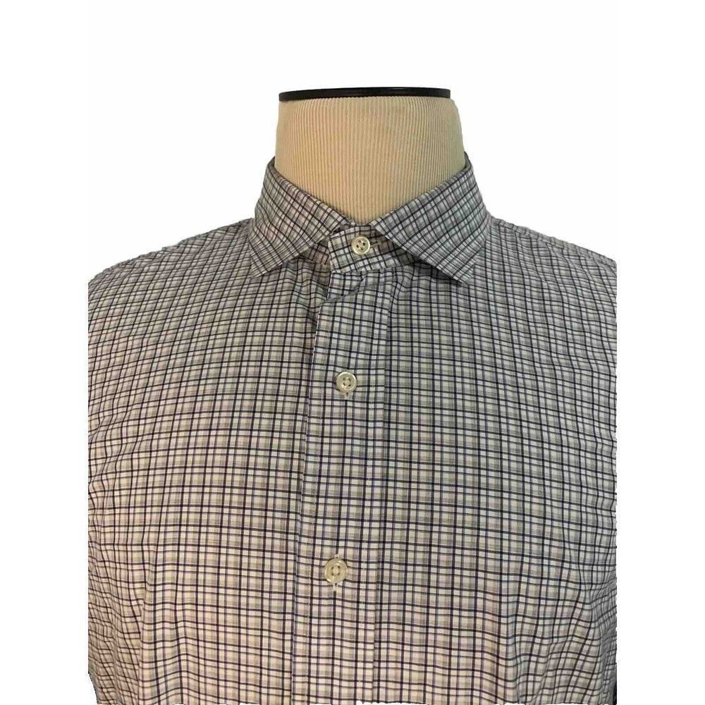 Polo by Ralph Lauren Blue and White Checkered Casual Button Down Shirt
